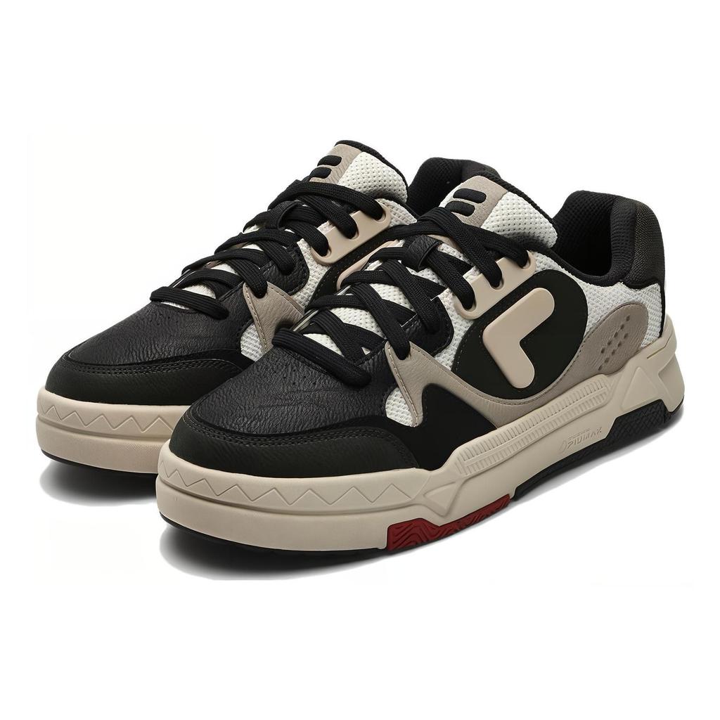 FILA Fusion Bank DX Synthetic Leather Fabric Comfortable Low-Top Sneakers Men sneakers White T12M342206FTB