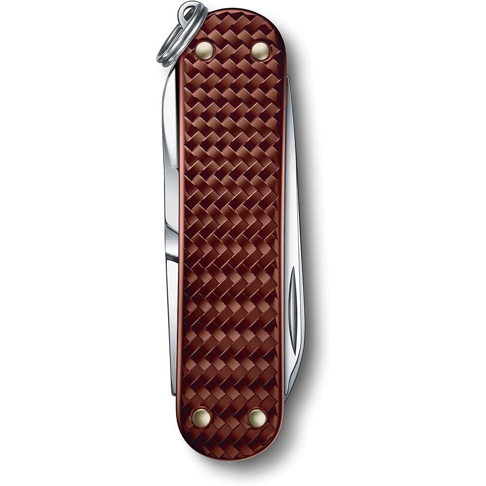 Victorinox Classic Alox Collection Swiss Army Knife Hazel Brown 5 Functions Compact Lightweight Multi-Tool