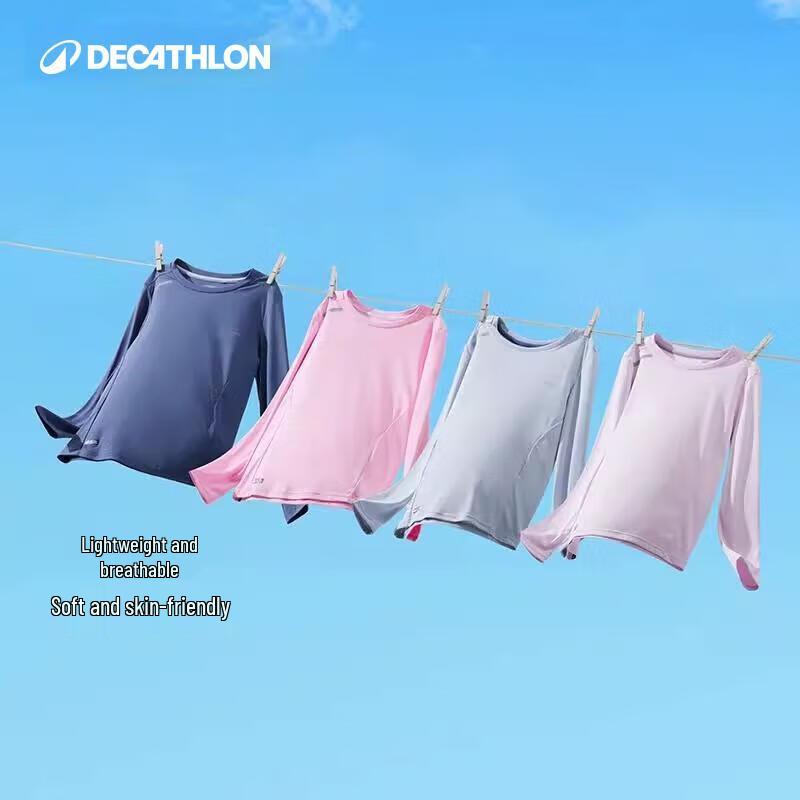 Decathlon Kids' Quick-Dry UV Protection Long Sleeve T-Shirt
