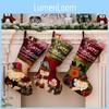 Christmas Decor Christmas Stockings With Cartoon Santa For Holiday Gift Bags