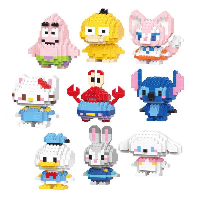Micro Particle Cartoon Figure Building Blocks for Kids - Assembly Toys & Hanging Ornaments