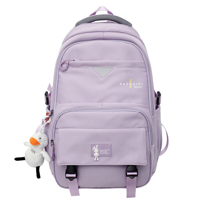 

2023 Новая мода, высококачественный дизайн, школьный рюкзак, женский корейский вариант, легкий легкий простой рюкзак большой емкости для средней школы