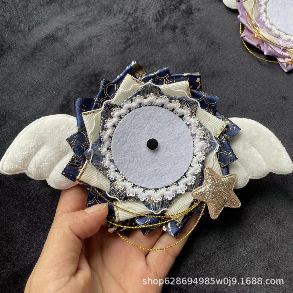 Cute wings bar cabbage badge display bottom support anime pain bag DIY ornament 58mm-75mm spot