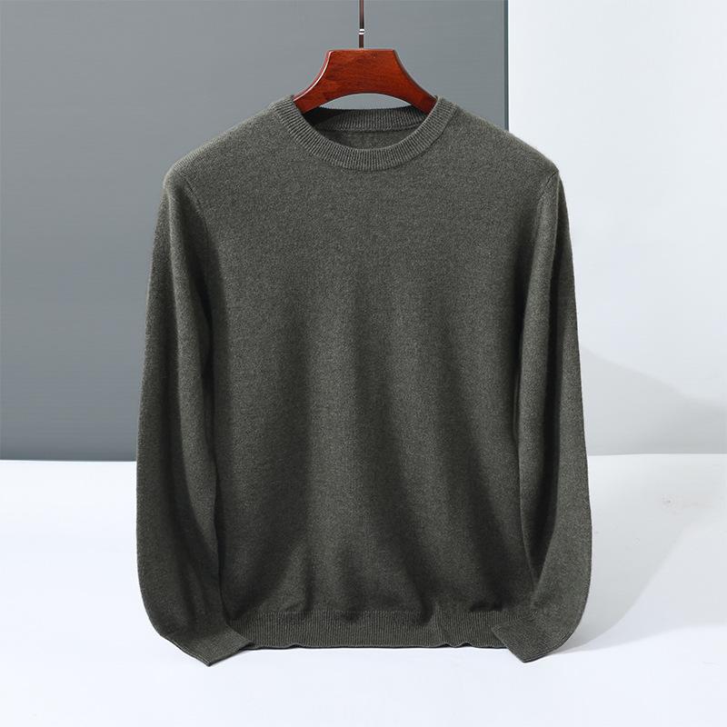 Cashmere sweater crew neck sweater loosely knitted new inner wool sweater