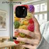 Phone case: 2D flat, suitable for iPhone 18 17 16 15 14 13 12 Pro protective case, fruit family, perfect Christmas and Halloween holiday gift