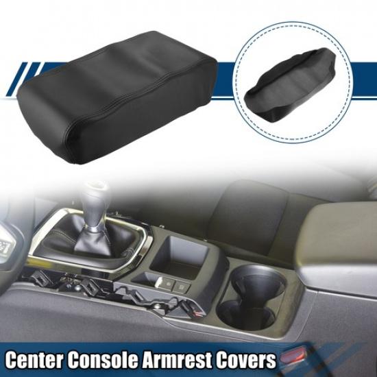 Center Console Armrest Covers for Nissan Pathfinder 96-04 Faux Leather Black