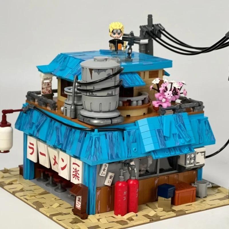 Keeppley Building Block Animation NARUTO Rāmen Ichiraku Street View Assembly Model Toy Ornaments Collection Gifts