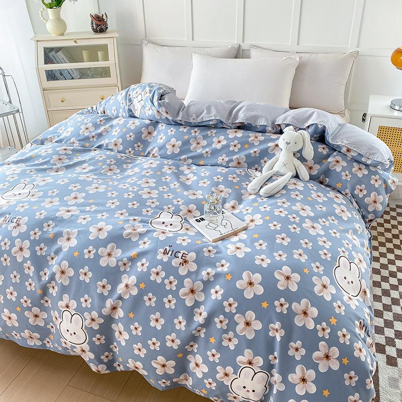 1Pc Printing Cotton Duvet Cover No filler,Breathable Skin Friendly Fabric Comfortable Plants and Flowers pattern,Bedroom Bedding