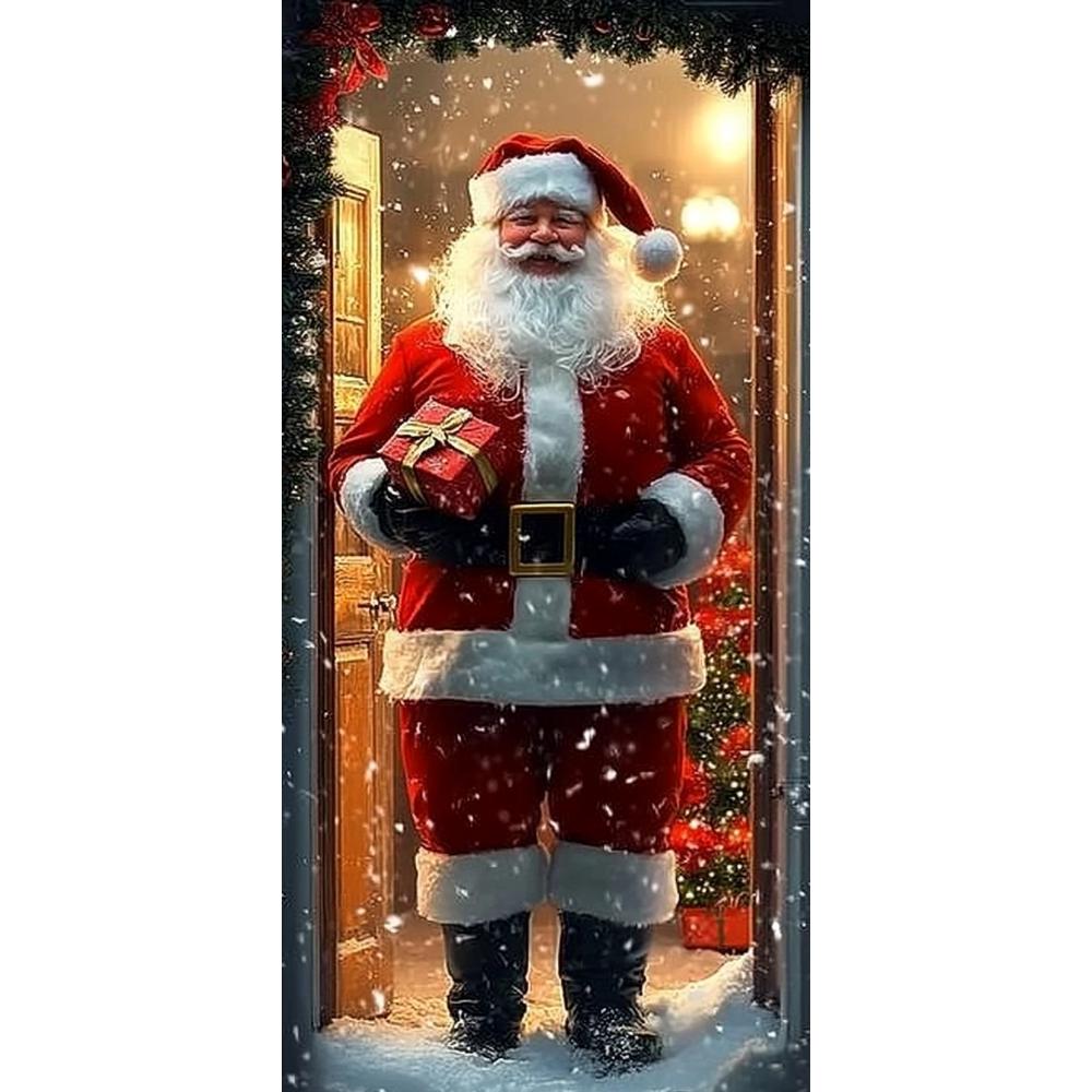 Živý Santa Claus Otvor Dvere Banner 2025 Vianočný Poťah na Dvere Podšívky na Vianočné Dvere Vianočná Vonkajšia Záhradná Dekorácia novinka
