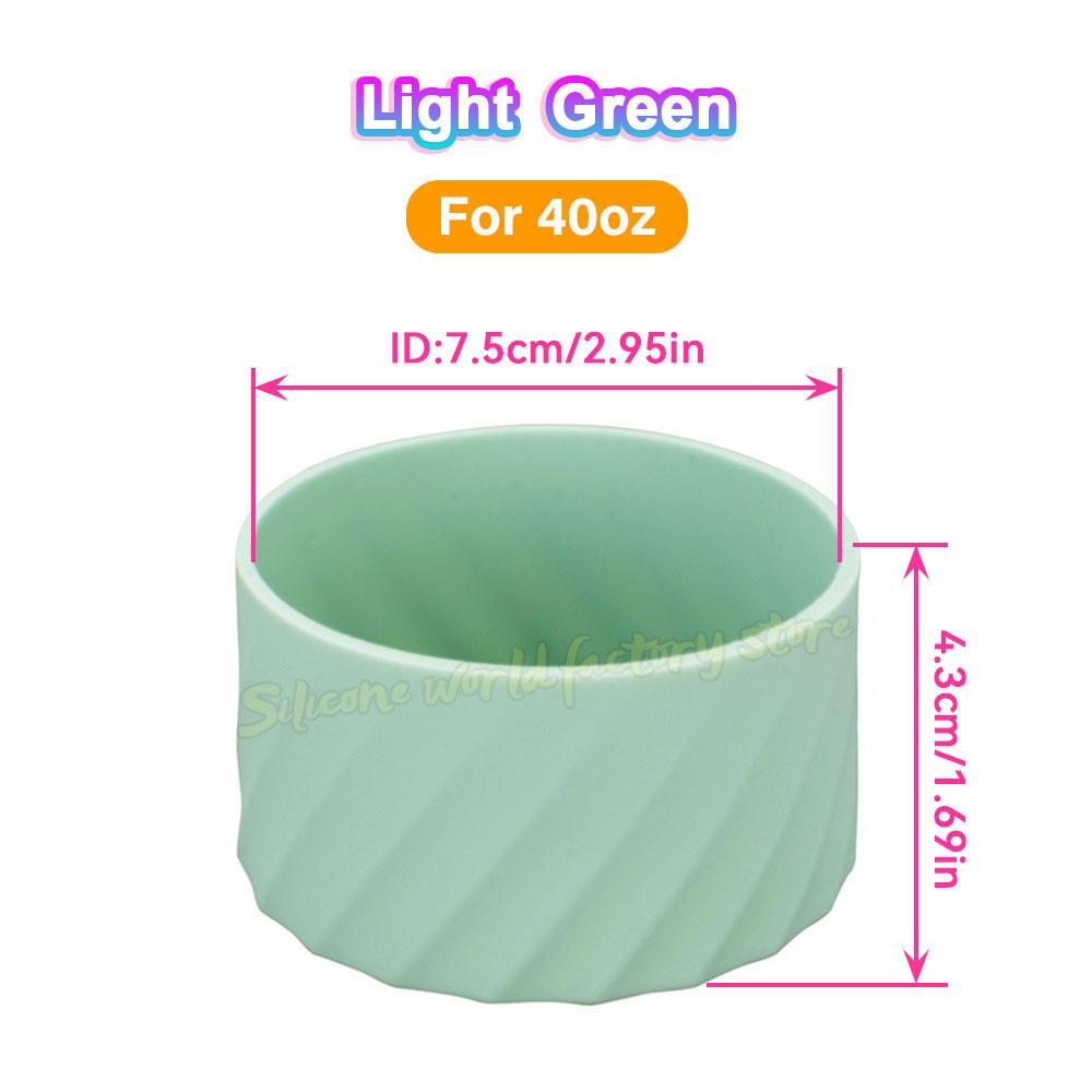 SW 40oz/30oz Silicone Cup Bottom Cover for Stanley Adventure Quencher Tumbler for IceFlow Flip Straw Water Bottle Sleeve 7.5/7CM Cup Holders 5