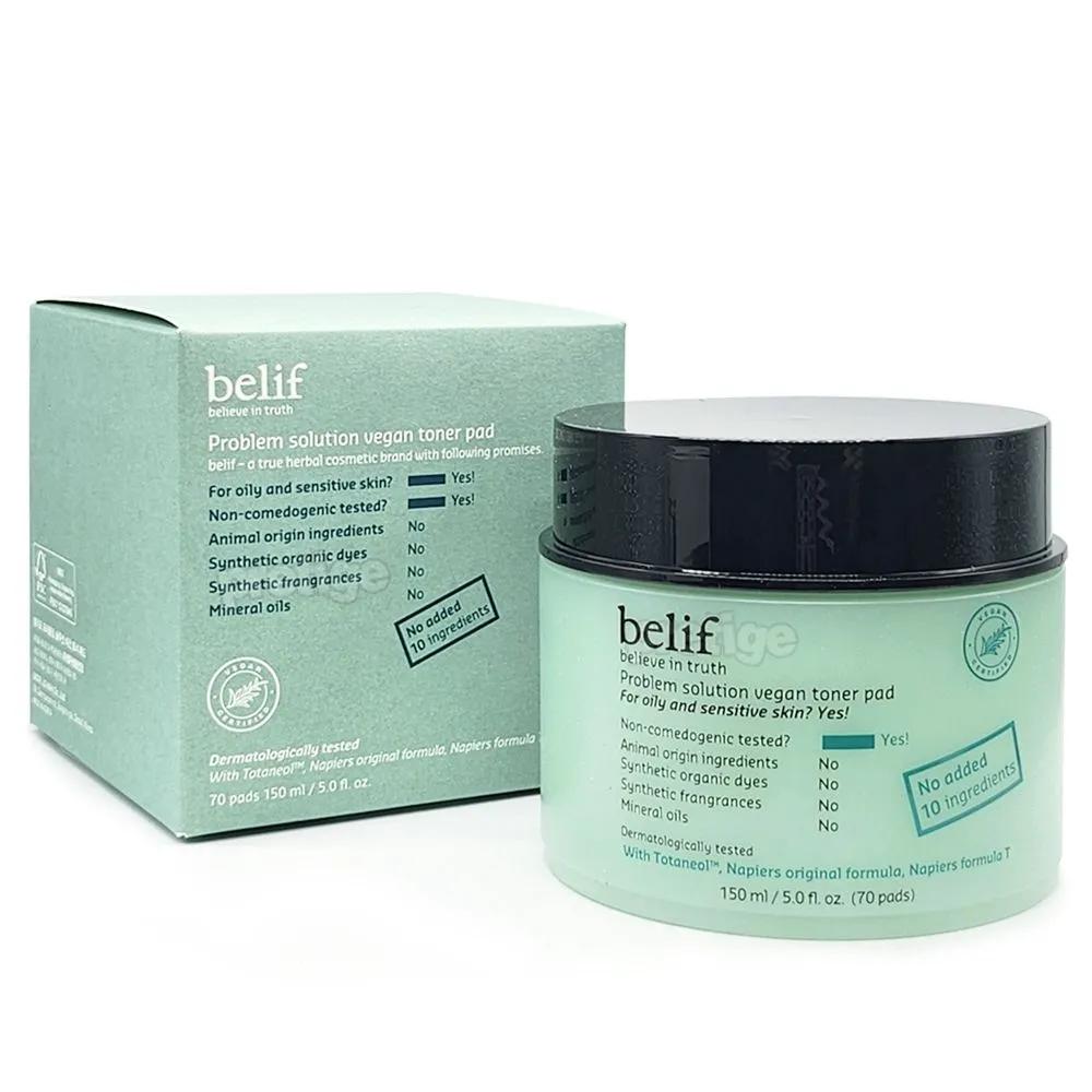 belif Problem Solution Vegan Toner Pads 70 Sheets