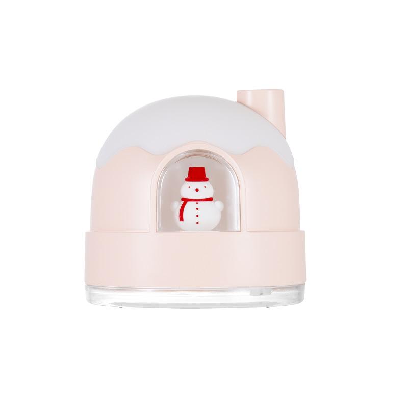 

350ML Smart Air Humidifier Diffuser with Night Light Bedroom Office Yoga, Rechargeable 1200mAh, Best Gift for Christmas рожевий