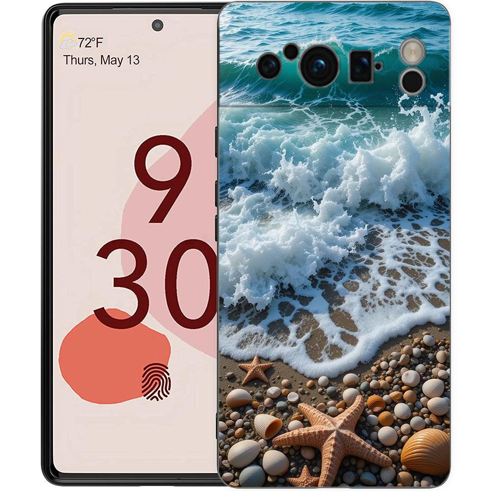 Seaside Scenery Wave Beach Phone Case For Google Pixel 10A 10 9 8 7 6 Pro XL 9A 8A 6A 7A 5G Soft Shockproof TPU Black Cover