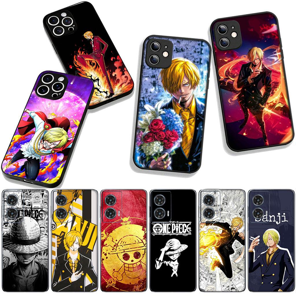 For Samsung Galaxy A25 A37 A57 A12 A14 A41 A50 A51 A70 A71 A72 A21S A04 M15 Note 20 9 8 10 Case Cartoon Luffy Sanji One Piece