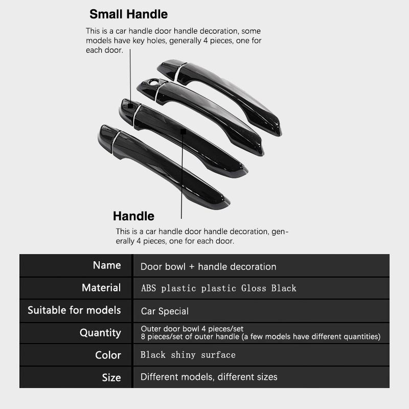 for Opel Crossland X 2018 Gloss Black Door Handle Cover Stickers Trim Car Protective Style Accessories
