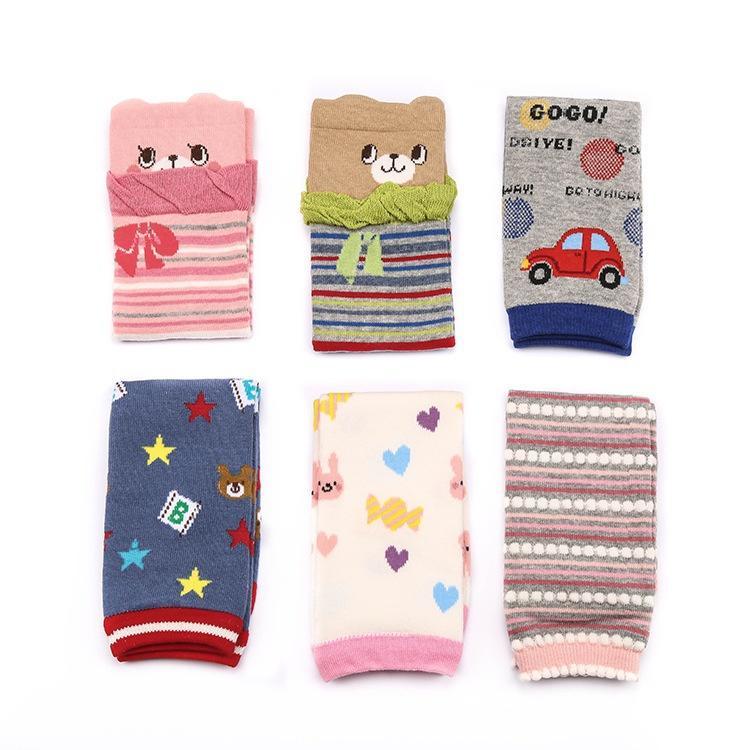 Baby Legs Warmer Cotton Cartoon Knee Childern Girl Baby Knee Pad Bow Soft Socks Children Accessories