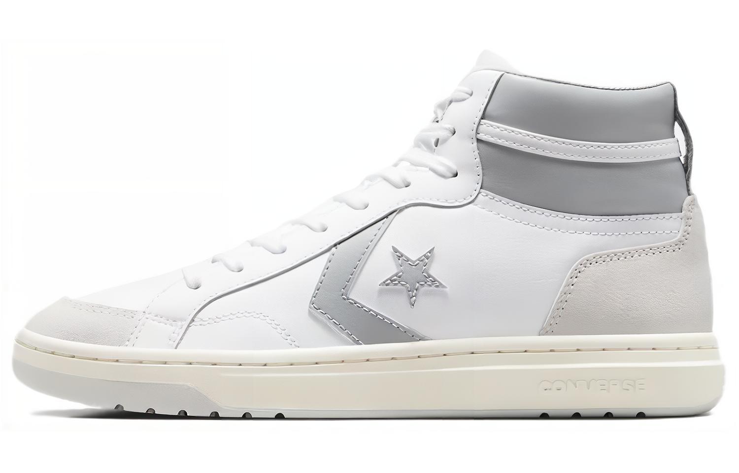 Converse Pro Blaze Classic Coverage Cushioning Lightweight High top Skateboard Shoes Unisex White Gray A09083C 36