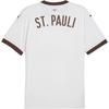 Puma Fc St. Pauli 24/25 Away Moisture-Wicking V-Neck Short Sleeve Football Shirt Men Tops White 778651-02