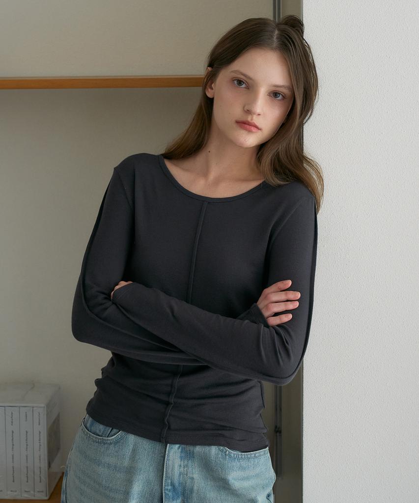 DEHEVE Soft Layer Slim Long Sleeve [Charcoal]