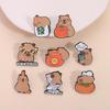 Waterproof Animal Pins Unique Capybaras Collectible Badges for DIY Crafts Lovely Unisex Fashion Broosh Jewelry