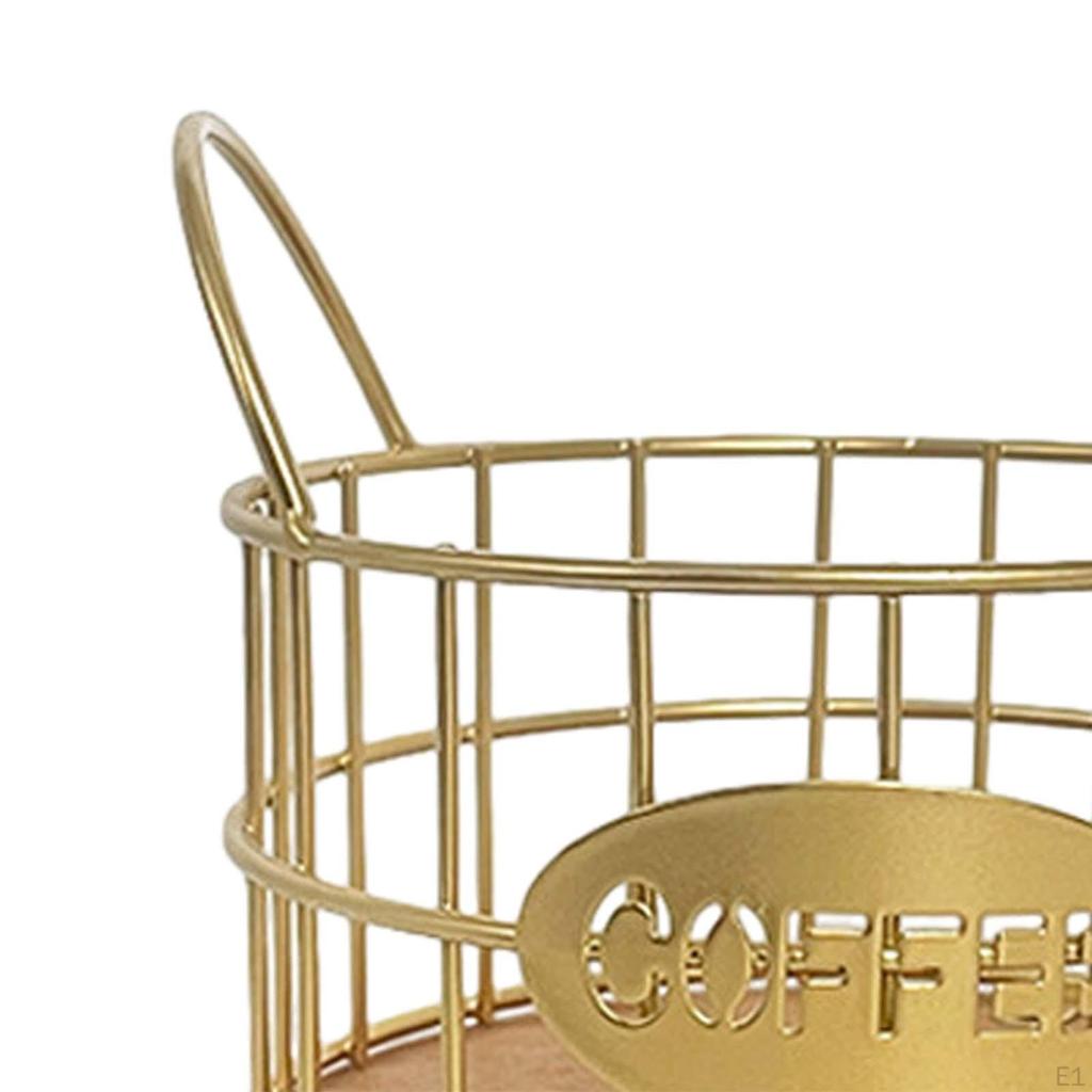 Coffee Pod Holder Capsule Storage Basket Wire with Double Handle Organizer