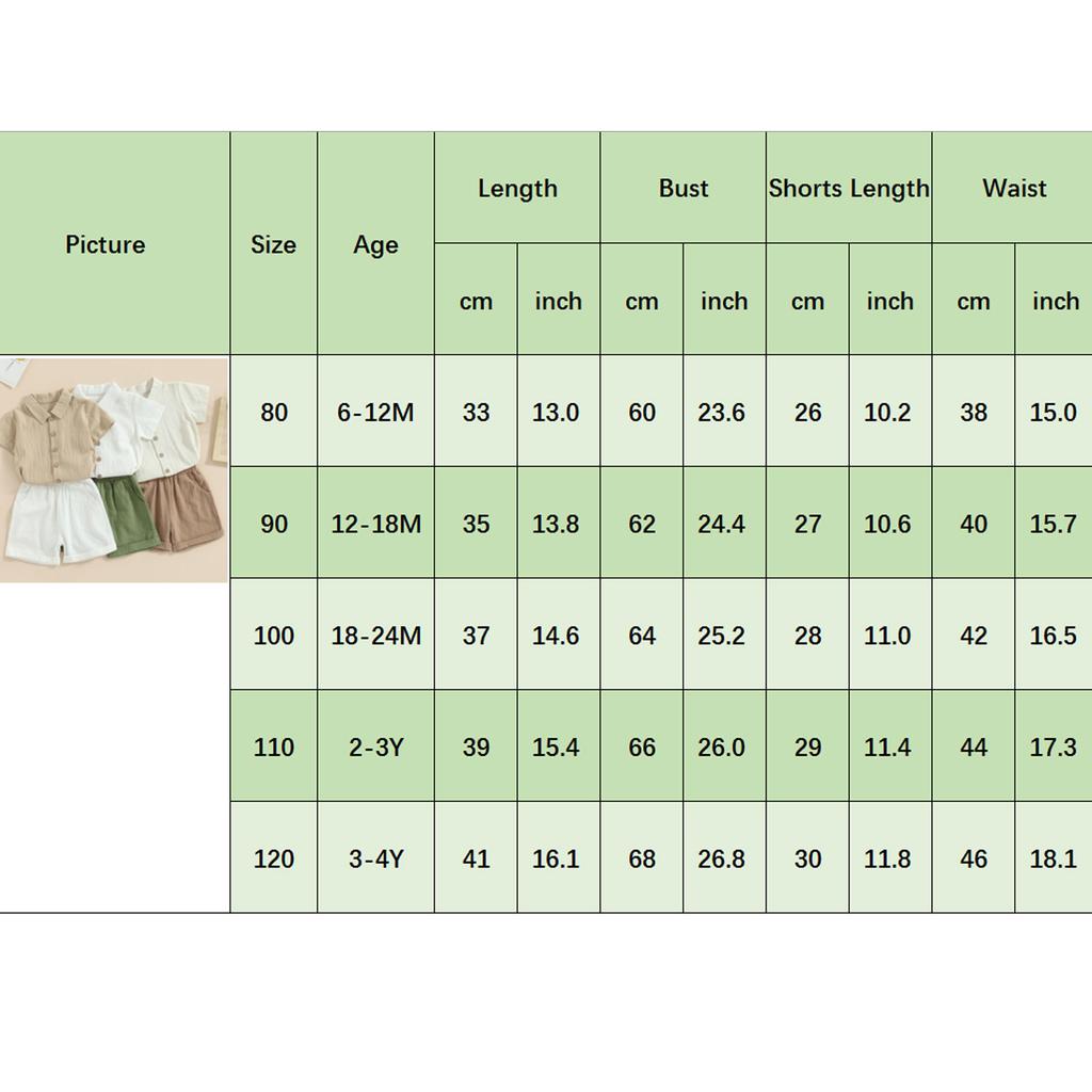 2Pcs Toddler Boys Summer Outfits, Short Sleeve Button Down Lapel Shirt + Shorts Set Baby Clothes
