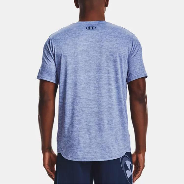 Under Armour Casual Training Round Neck T-Shirt Men Tops Blue 1365216-420
