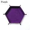 1PC Foldable PU Leather Dice Tray Desktop Coin Key Debris Hexagon Storage Tray