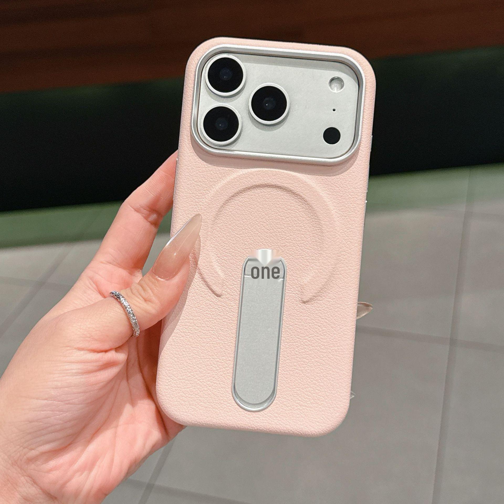 

Magnetic Vegan Leather Rotating Bracket for iPhone 17 Pro Max - Drop-Proof Protection 14 Pro