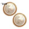Magnetic Neckline Fastener 2Pcs Faux Pearl Clothes Button, Fake Cat Eye Stone Brooch Closure Button No Sew Safety Pin for Shirts Scarf Shawl Clothing