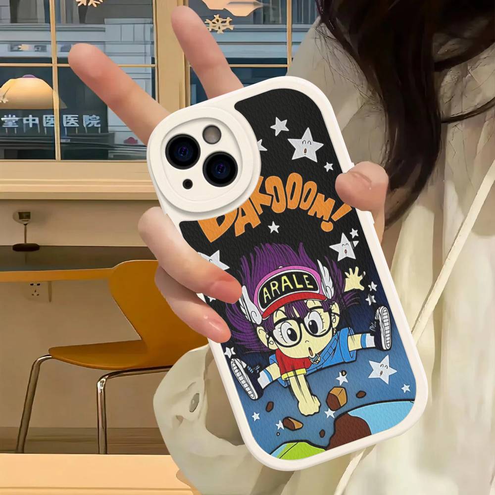 Cartoon Dr Slump Phone Case Hard Leather For IPhone 14 13 16 Mini 15 14 11 12 Pro Max Plus Fundas iphone 12