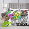 Sprunki Incredibox Game Blankets Airplane Travel Flannel Throw Blanket For Outdoor Warm Soft Design Quality Bedspread Gift