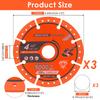 115mm Cut Off Wheels Diamond Cutting Wheel with 5000+ Cuts On Rebar 4 1/2 X 7/8 Inch Angle Grinder Cutting Wheel for Wood, Nails
