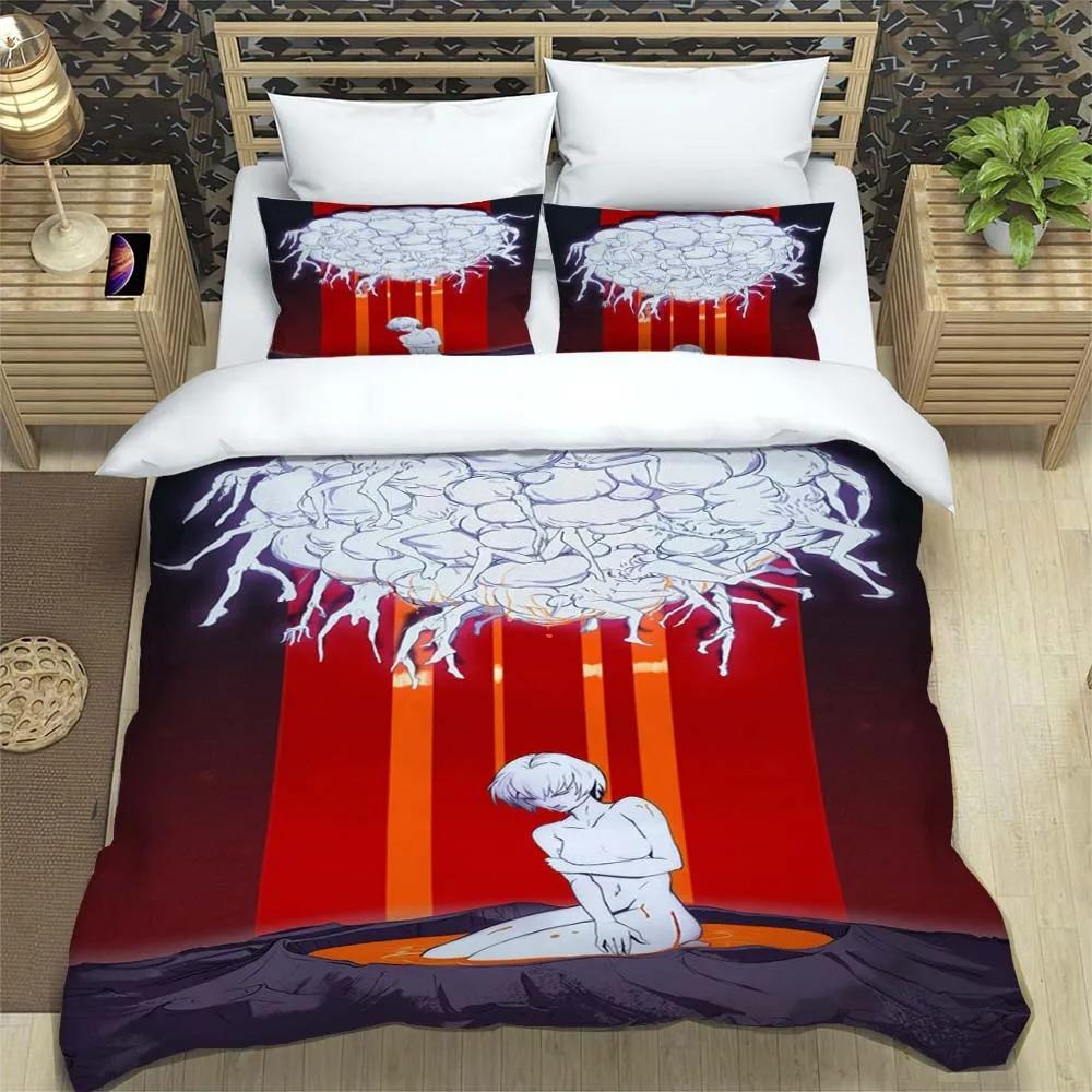 New NEON GENESIS EVANGELION Anime Quilt Covers Bedding Dormitory Sheets 2/3-piece Bedding Set