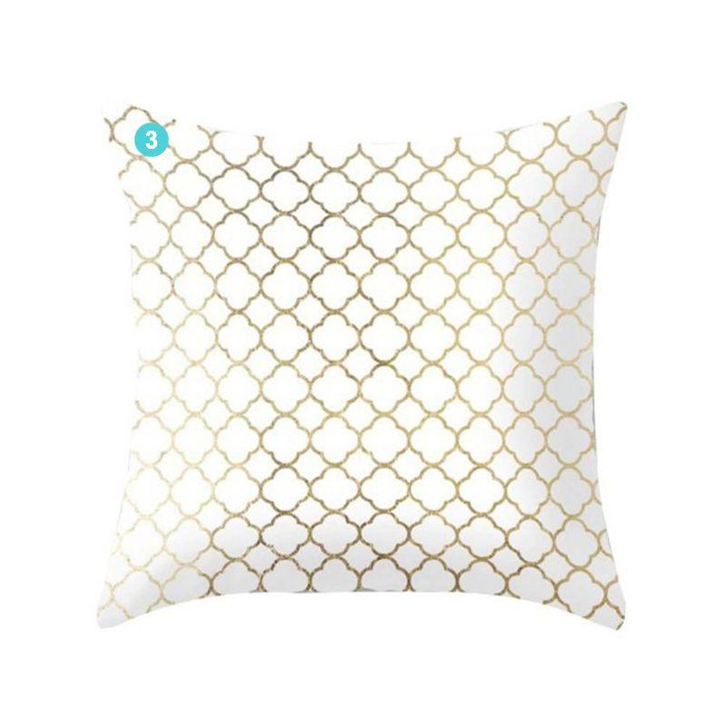 Luxurious Gold Pattern Jeanette Cloth Cushion Cover For Stylish Home Decor