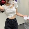 Langsha Sweet & Spicy Cutout Short-Sleeve T-shirt