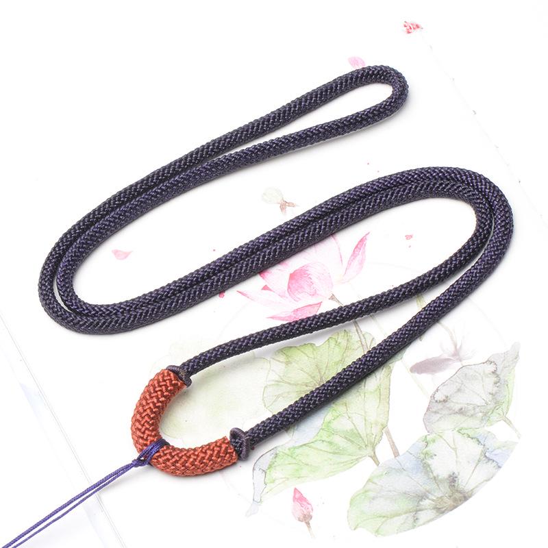 Taiwan Thread Handmade Necklace Rope for Jade Pendant Sweater Chain темно-фиолетового