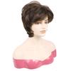Brown Wigs for Women Synthetic Hair Short Wig with Bangs Natural Hairstyles Mommy Wig Casual Haircut Light Color Mommy Wig Daily