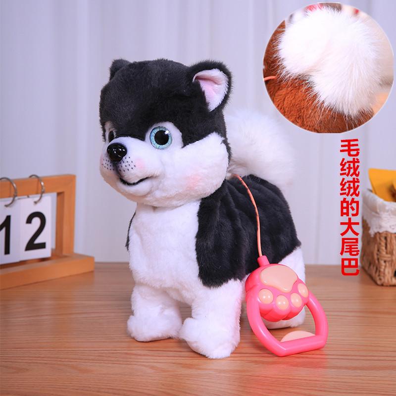 Leash Electric Walking Dog Toy Simulation Singing Puppy Toy Barking Plush Dog Toy Baby Craw Learning Toy Toddler Gift