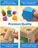 Coogam Wooden Montessori Children's Toy, Shapes Classification Cube Weight Blow Mole Fine Motorised Game for 1 2 3 18 Months Babies  Baby Gift
