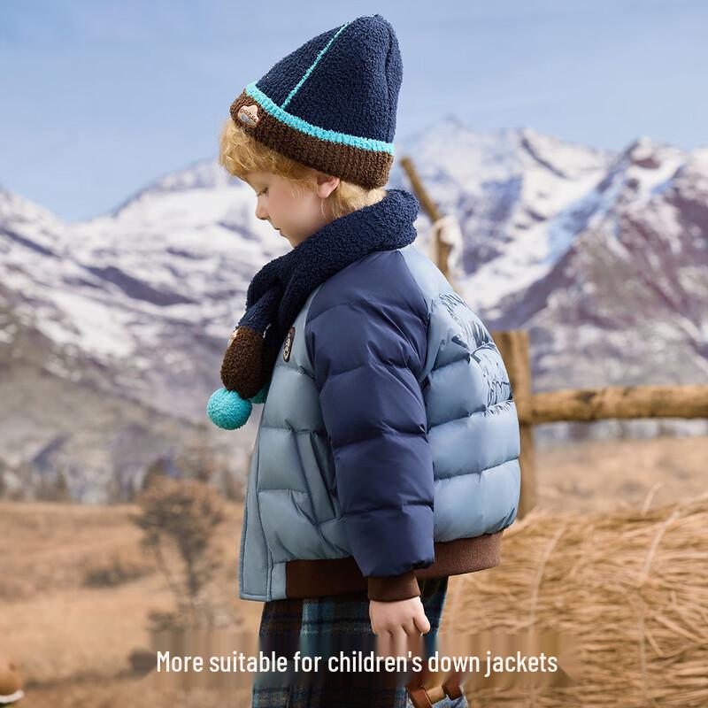 ASK JUNIOR Boys' Waterproof Canadian Down Baseball Puffer Jacket