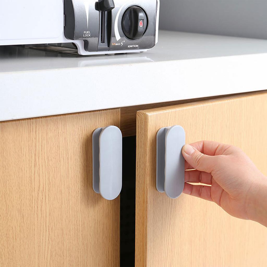 Self Adhesive Balcony Door Handle Set Durable & Stylish Cabinet Pulls No Drilling Required Simple Installation for Home
