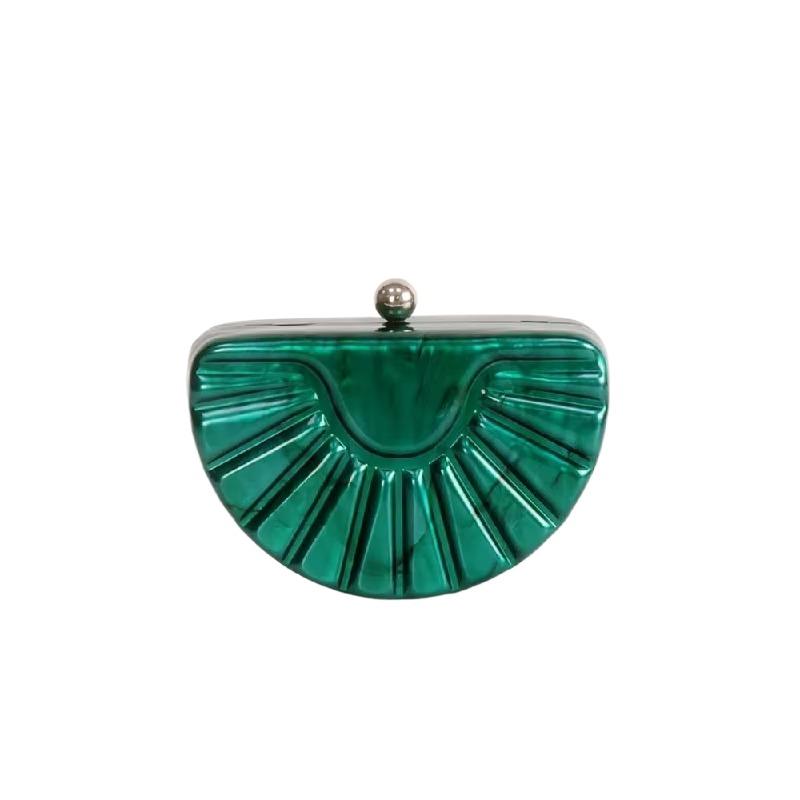 Wedding Beaded Bracelet Handbag Semi-circular Fashion Acrylic New Clutch Evening Party Youth Women's Bags Designer Luxury Bag