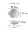 Double Ear Ceramic Soup Plate Fruit Dish Salad Bowl Dining Plates Sashimi Plate Serving Plates Sushi Dish Dessert Bowl Tray