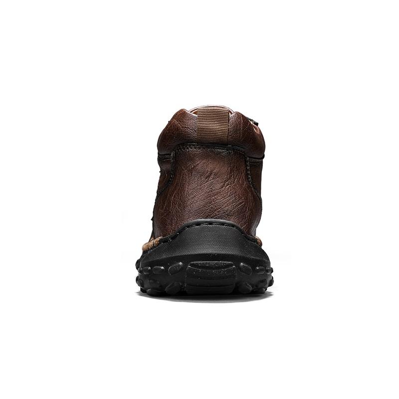 Spring/ Autumn Men's High-top Casual Shoes Handmade Leather Shoes Cowboy Boots for Men