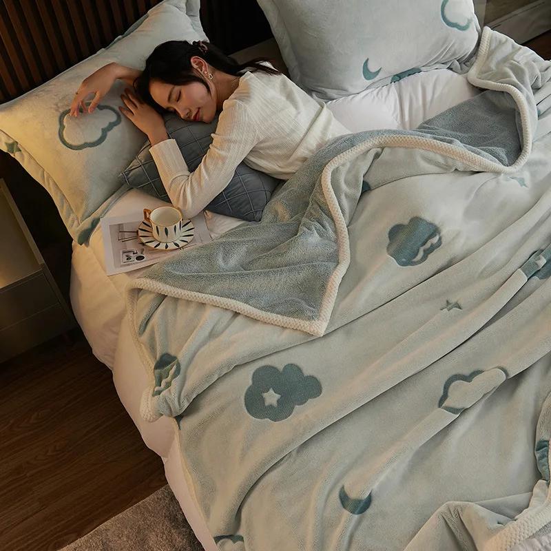 

Роскошное покрывало из искусственного кроличьего меха, простое модное однотонное, легкое, роскошное, мягкое, теплое зимнее одеяло с сохранением тепла 100x120cm 1pcs