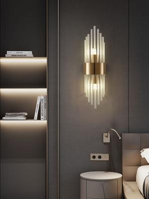 Nordic Luxury Crystal Wall Lamp Stainless Steel Black Gold LED Wall Light Living Room Stairs Bedroom Bedside Room Decor Fixture