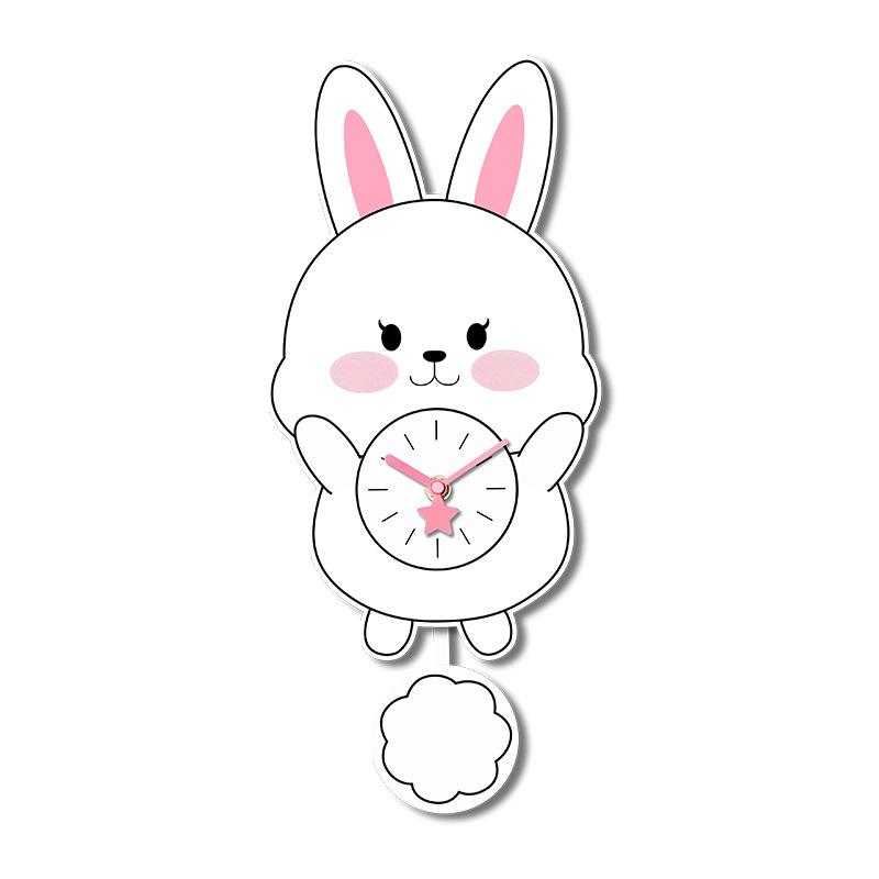 Acrylic Swing Clock Wall Clock Children's Cartoon Creative Fashion Clock Simple Home Silent Quartz Hour Clock