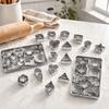 30pcs Various Shapes Biscuit Cutters Set Stainless Steel Mini Cookie Cutters  For Chocolate Baking