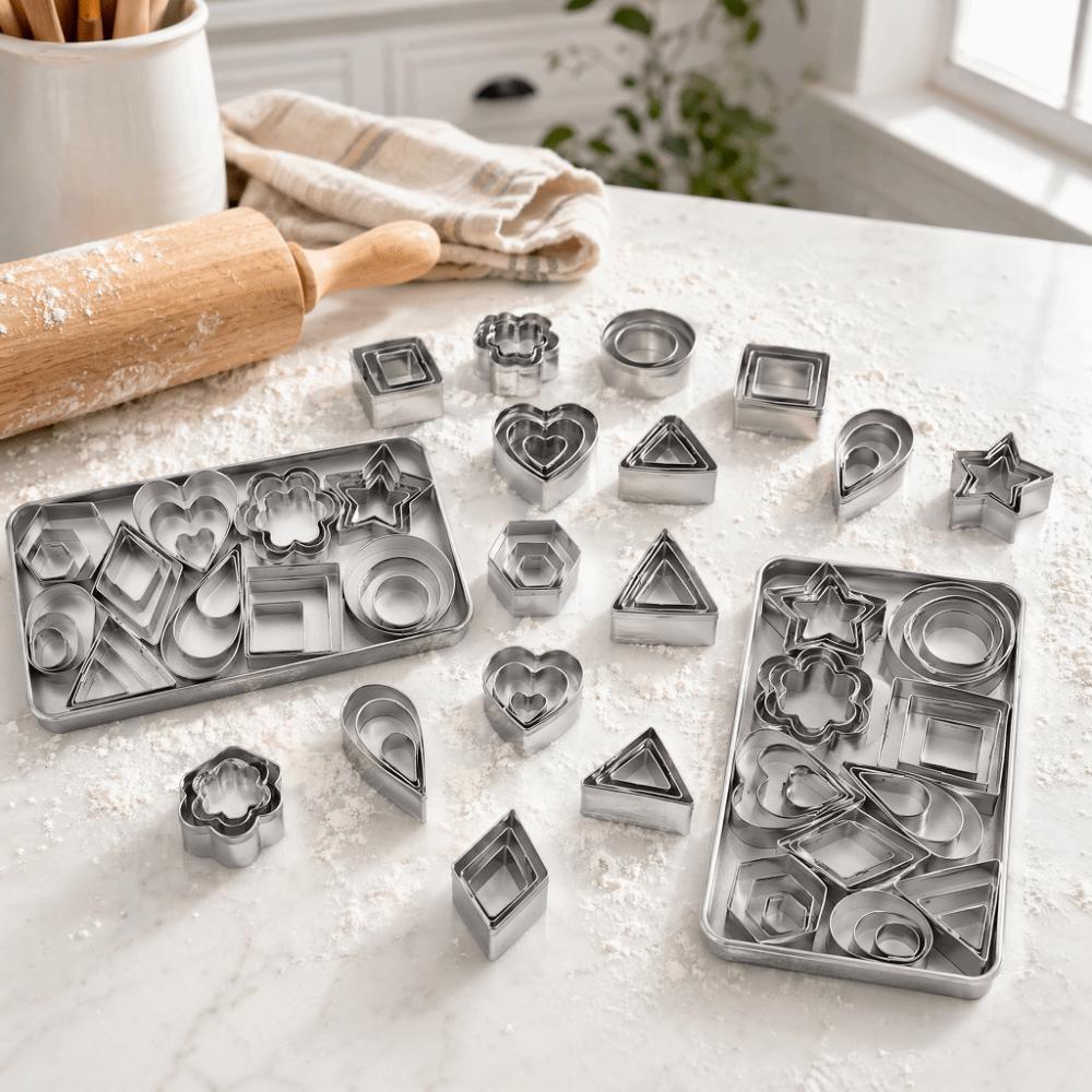 30pcs Box Packed Metal Cookie Cutters Stainless Steel Stainless Steel Cutters For Kids Baking